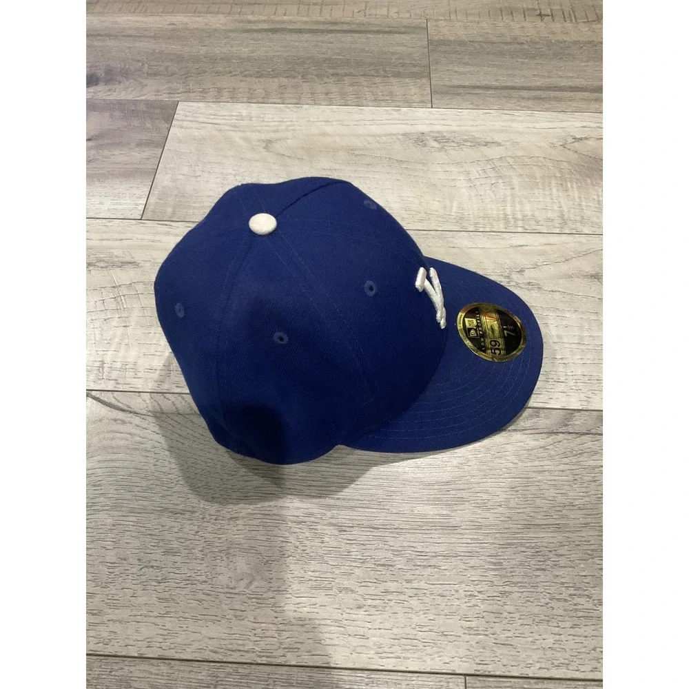 New Era 59FIFTY Low Profile LA Dodgers Fitted Hat Blue 7 1/8 MLB Baseball‎ Cap